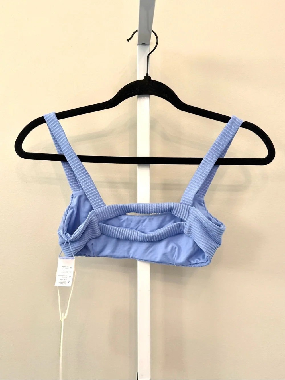 L*Space For Anthropology Jess Ribbed Bikini Top Light Blue Size XS NWT Swim